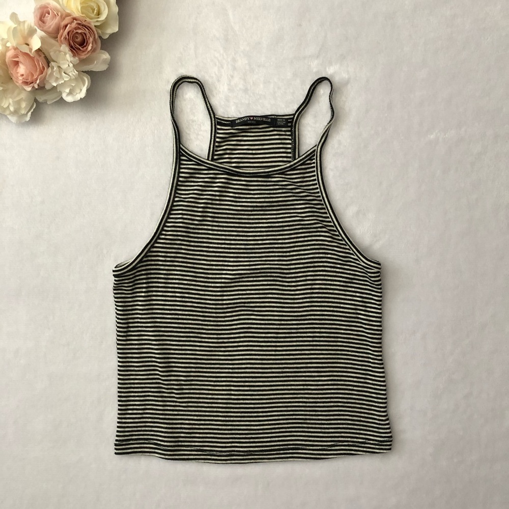 Brandy Melville Striped Halter Top
